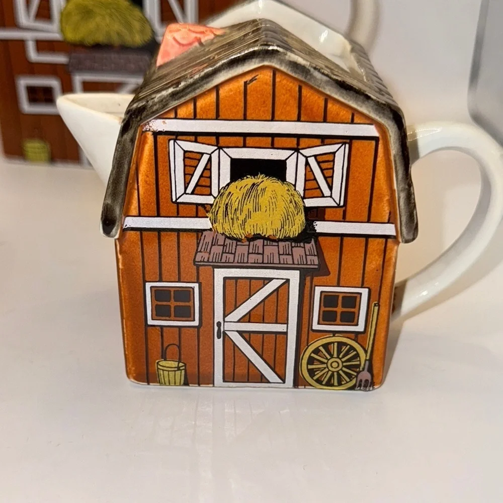 Gentleman Farmer vintage Charming Farmhouse Teapot Set - Picture 3 of 15